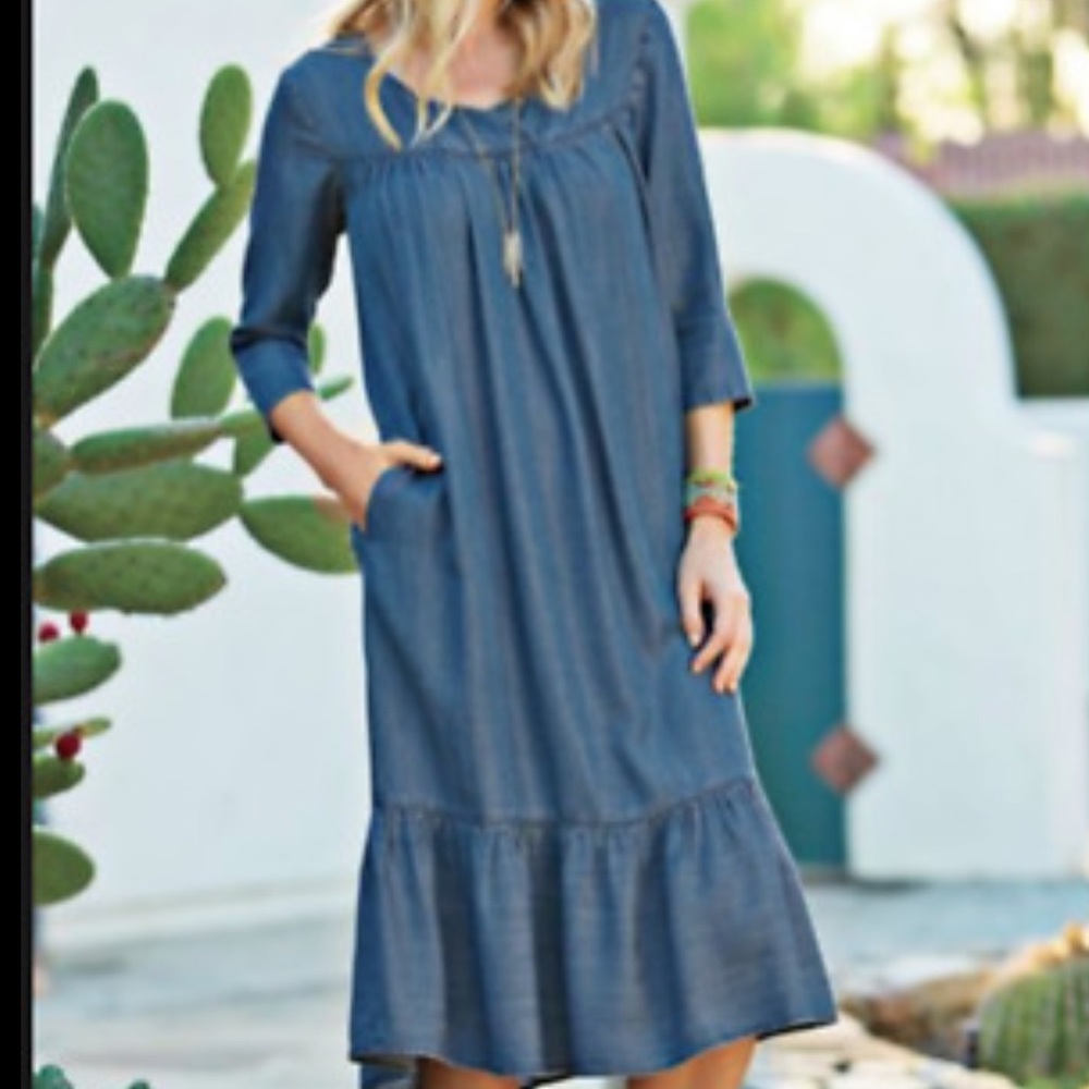 Sahalie Small Chambray Undress Midi Dress